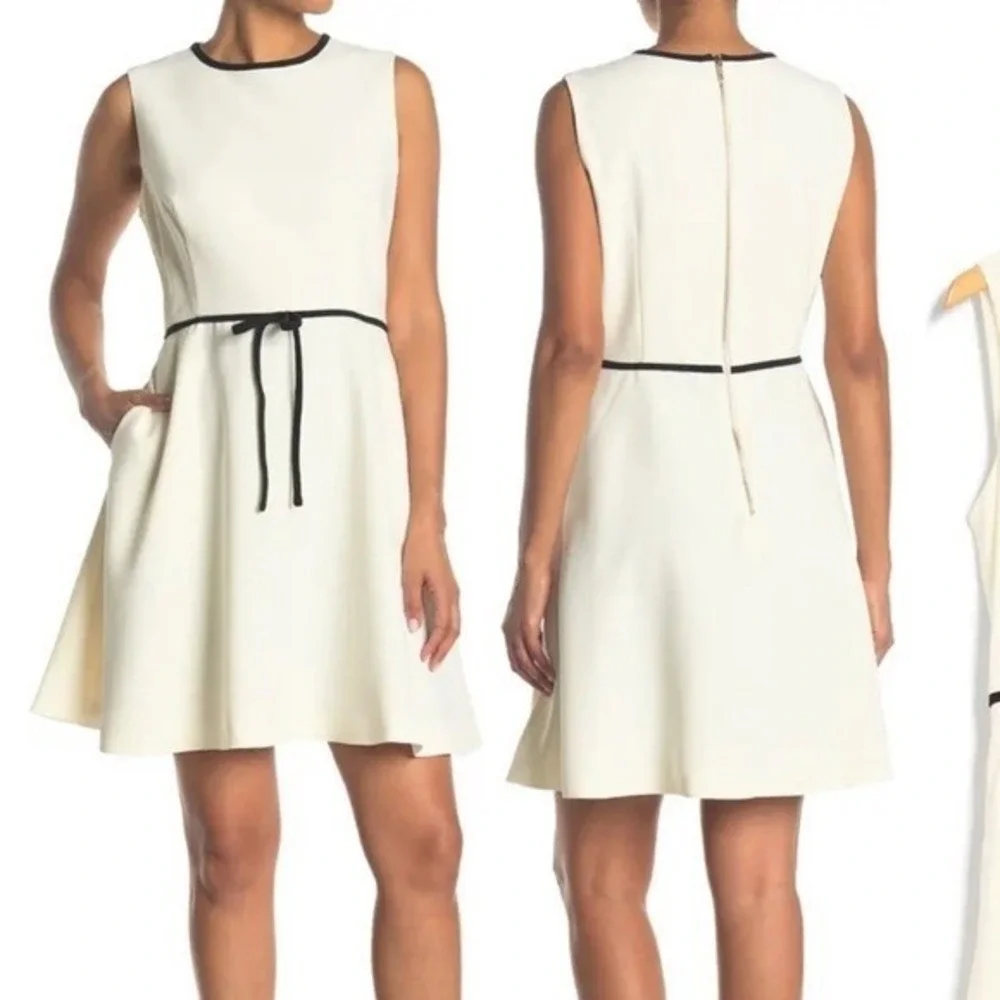 Ted Baker London Saydey Dress Contrast Trim Bow Waist Mod Preppy Classic NWOT 4